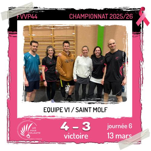 Rencontre J6 de la V1 : Vigneux contre Saint Molf (victoire)